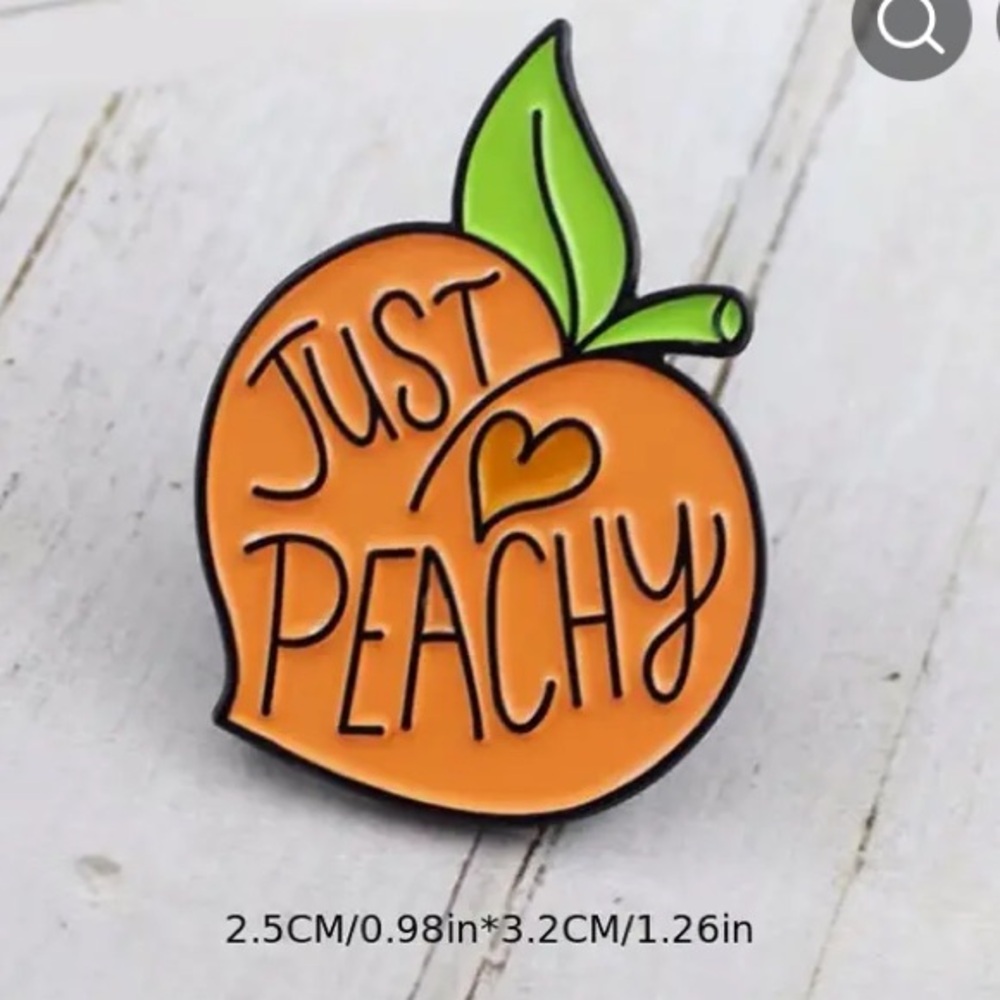 2/$20 - ENAMEL PIN - Just Peachy